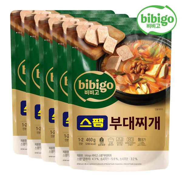 [본사배송] 비비고 스팸부대찌개 460G X 5개