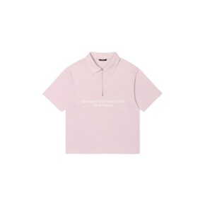 23 SS 반집업 카라 자수 티셔츠 (PINK)