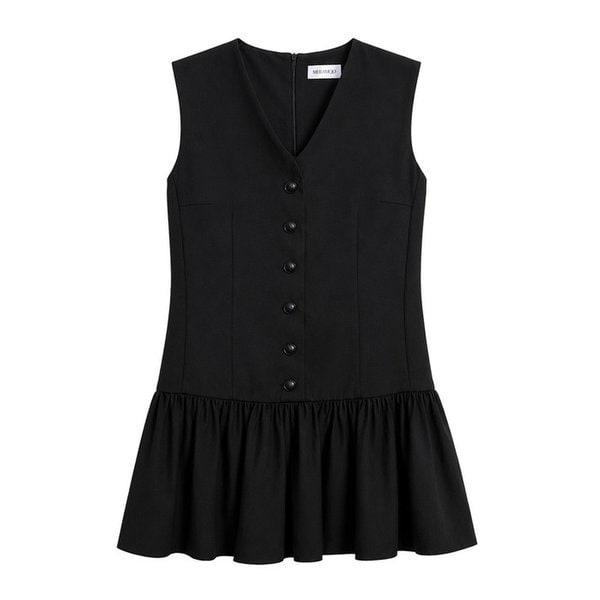 Tailored Balloon Mini Dress_Black