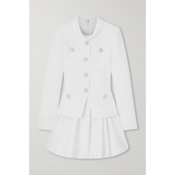 크리스탈 장식 부클 트위드 미니 원피스 46376663162953072