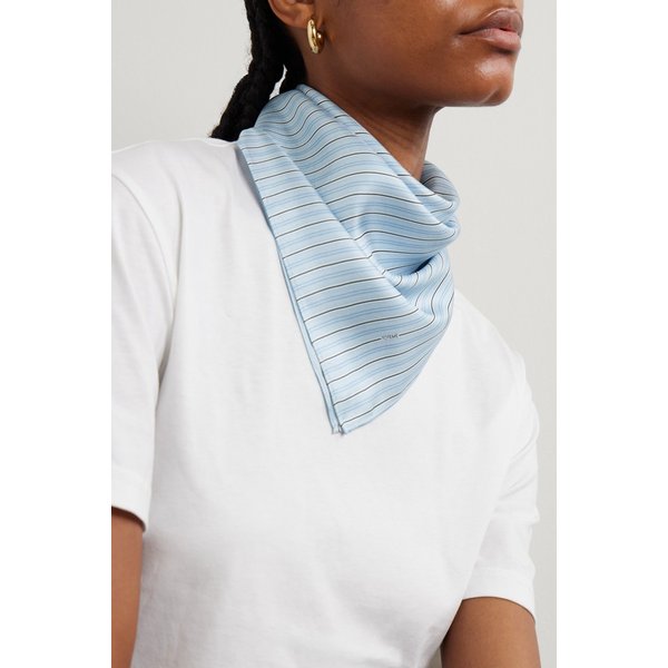 시그니처 스트라이프 실크 트윌 스카프 46376663162980158