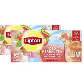 [해외직구] Lipton 립톤 딸기 수박 아이스 허벌티 티백 16입 2팩