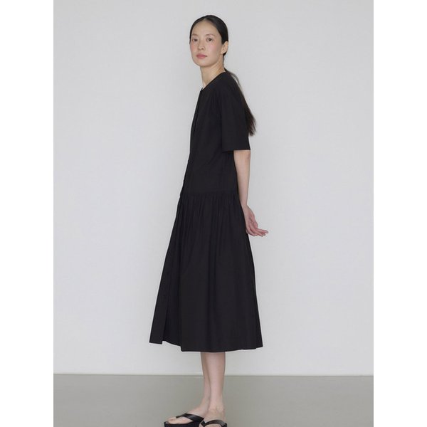 Full summer cotton dress black