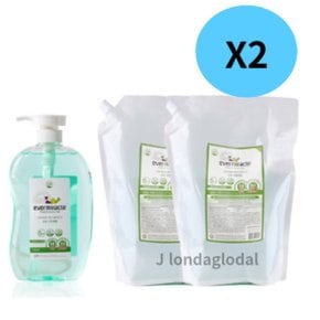 에버미라클 EM 주방세제 750ml 리필 1.5L x 2p 2세트