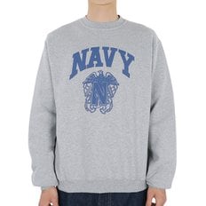 23SS 공용 네이비 맨투맨(헤더그레이) FG-NAVY WD043 /국내당일발송