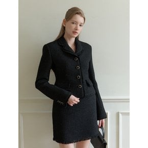 TINA Fringe Tweed Tailored Jacket / Black(2color)