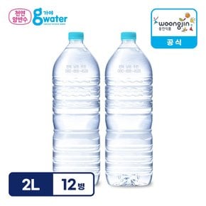 [직배송 생수] 웅진식품 가야G워터 무라벨 2L X 12병