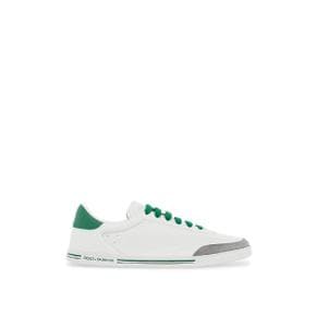 DOLCE & GABBANA 남성 leather saint tropez sneakers in White