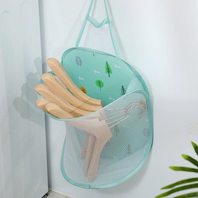 클린홈 접이식 메쉬 빨래바구니 걸이형 빨래통
