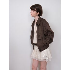 suede blouson jacket