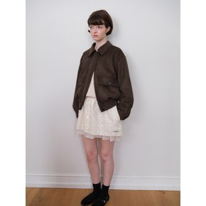 suede blouson jacket