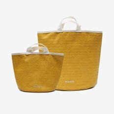 [PARIS COLLECTION] POLYESTER BUCKET STORAGE BAG SMALL - CURRY