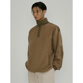 Fleece pullover jacket (beige)