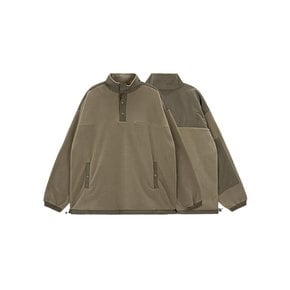 Fleece pullover jacket (beige)