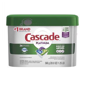 [해외직구] Cascade 캐스케이드 플레티넘 식기세척기세제 프레쉬향 36입 Platinum Dishwasher Pods Fresh Scent 36 count