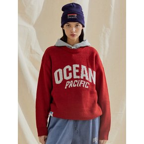 OCEAN WAVE LOGO SWEATER [5 COLOR]