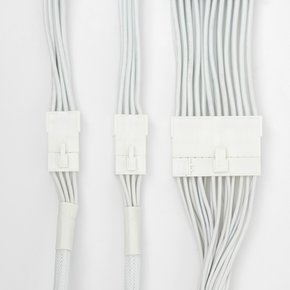튜닝 연장 16AWG 슬리빙 케이블 화이트 30cm CPU 메인보드 PCI-E