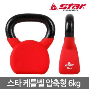 스타 케틀벨 6kg ER130-040 납작형태로 편안한 운동