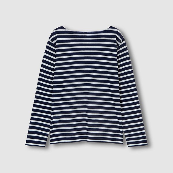 여 시어 스트라이프 긴팔 티셔츠 J116201074056