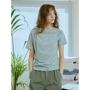 Front cutout crop t-shirt (2color)