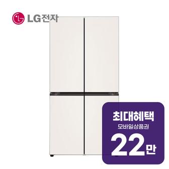 LG 디오스 오브제컬렉션 매직스페이스 4도어 냉장고 870L H874GBB111 렌탈 60개월 월 80200원