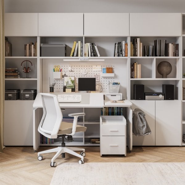 뉴아빌 5단형 책상책장 풀세트 280cm (컬러 택1)