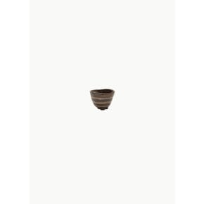 크리스타세아 24SS ANAPHI CERAMIC - CUP WITH LEGS IN BROWN WITH BEIGE/BLACK STRIPES