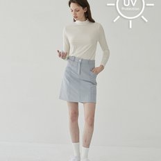 / [WTOP23018] Cooling UV half neck t-shitrs ivory