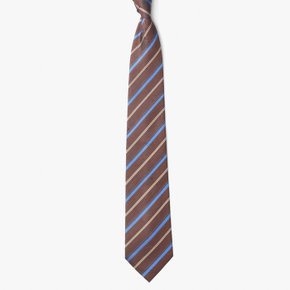 리베라노리베라노 넥타이 SILK TIE (STRIPE 4) BROWN LID1M80005A50