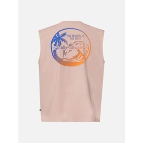 SUMMER WAVE 그래픽 슬리브리스 (QG21SL541PIN)