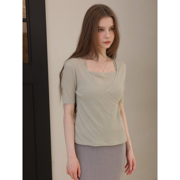 Cross Lab Top Short Sleeve_Ash Green