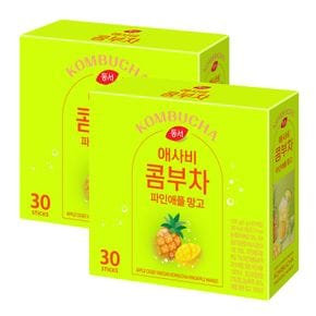 애사비 콤부차 파인애플 망고 30T x 2개[36212068]