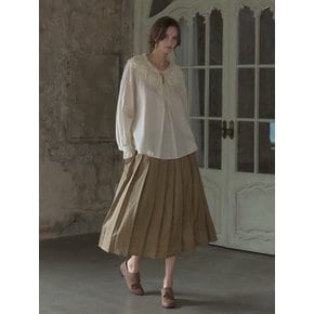 Wrinkle Linen Long Skirt