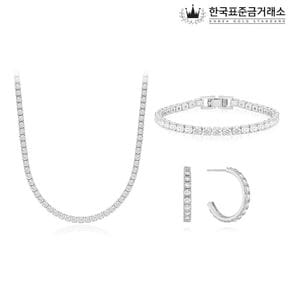 한국표준금거래소 테니스 목걸이+팔찌+귀걸이[36044733]