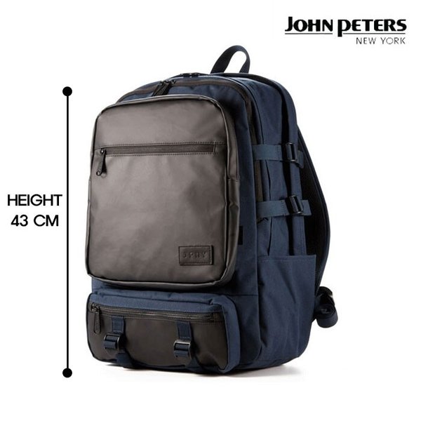 존피터뉴욕 더블체크 공용 백팩 7007M 네이비