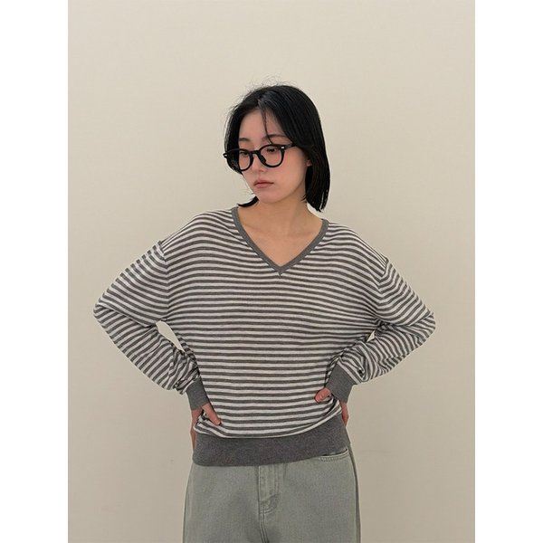 Blink Silk Stripe Knit_Grey
