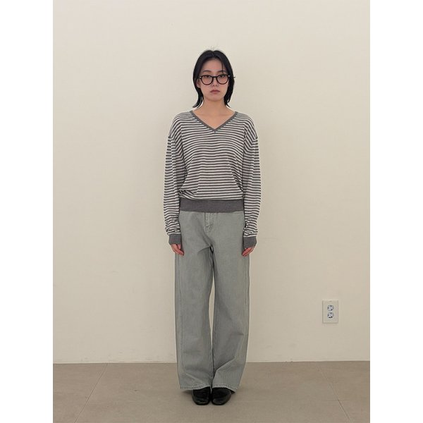 Blink Silk Stripe Knit_Grey