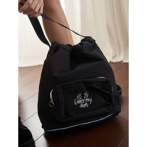 방수) Nylon shoulder bag_ Black