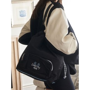 방수) Nylon shoulder bag_ Black