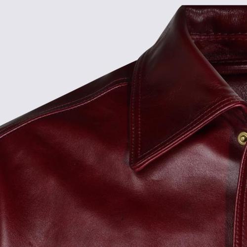 윌리 차바리아 가죽 자켓 MWLJK020 051N045 BORDEAUX