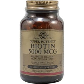 6개X  솔가  Biotin  5000  mcg  식물성캡슐  50정