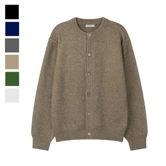 리빌모아 남자 가을 사일 세미크롭 라운드 니트 가디건 AS-CAA-Q026-오트밀