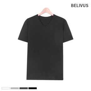 남자 반팔티 반소매 30수 브이넥 면 티셔츠 레이어드티 BHZ018