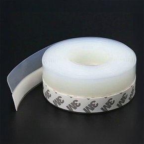 투명 실리콘 문풍지 바람막이 외풍차단 테이프 25mm 5M