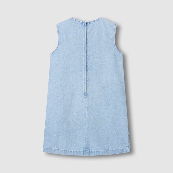 여 데님 민소매 원피스 J136201073052