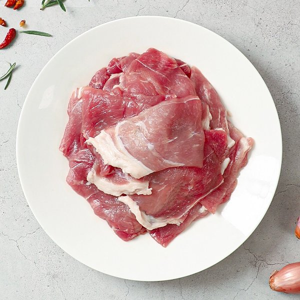 제주 한돈 흑돼지 뒷다리살 500g + 500g (두루치기용)