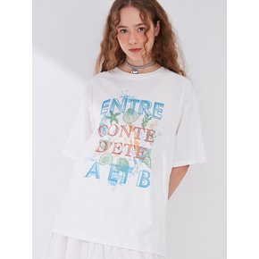 Ocean Graphics Overfit T-Shirt_WHITE