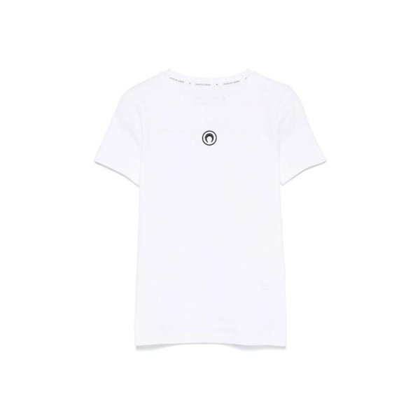문 로고 저지 베이비핏 티셔츠 WTT012ACJER0008 WH10 WHITE DOM