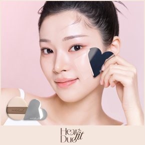 하트 핏 듀오 (스파츌라1ea+퍼프2ea)