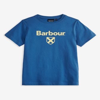 바버 [24SS][Barbour Kids] 키즈 블루 Essential 코튼 반팔 티셔츠